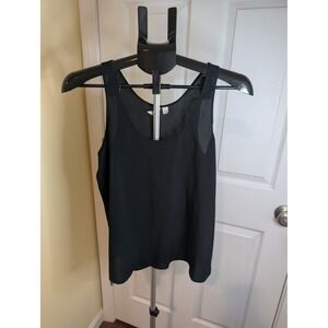 Frenchi Tank Top Women Size S Black Scoop Neck Sleeveless BP291028JR